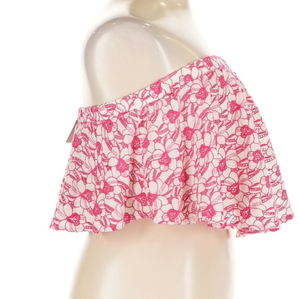 Anthropologie Porridge Pink Floral Embroidered Strapless Crop Top NEW Women’s 1X - Picture 4 of 10